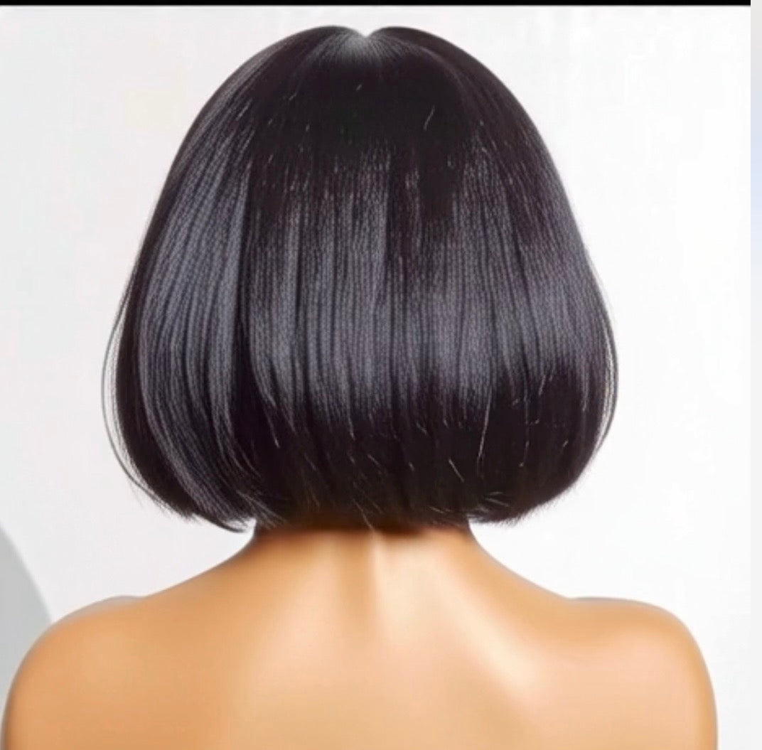 Bob Style Yaky  Headband Wig .100% Human Hair.